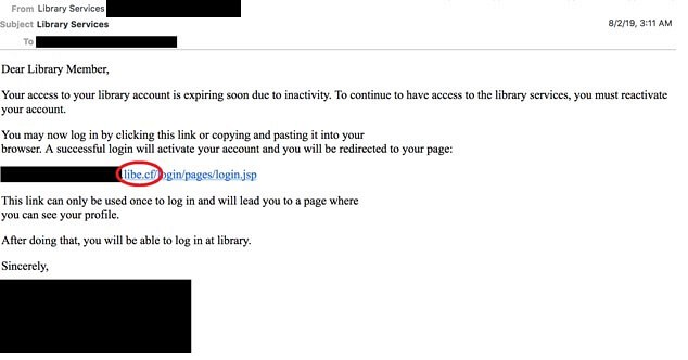 Exemple de courriels d'hame&ccedil;onnage envoy&eacute;s par un groupe de pirates informatiques. Source : Secureworks