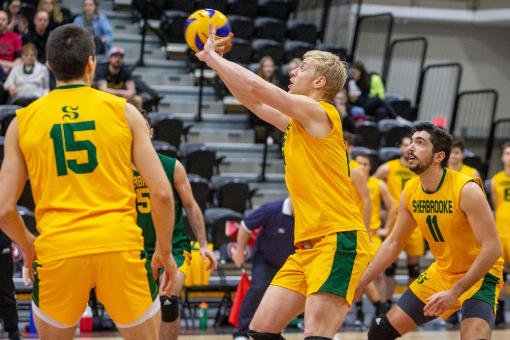 Le v&eacute;t&eacute;ran Hugo Rosso-Bonneau lors de l'une de ses derni&egrave;res actions dans l'uniforme du Vert & Or.