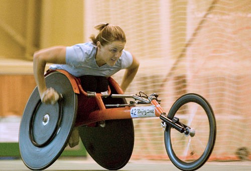 Diane Roy à l'entraînement au Centre sportif.
