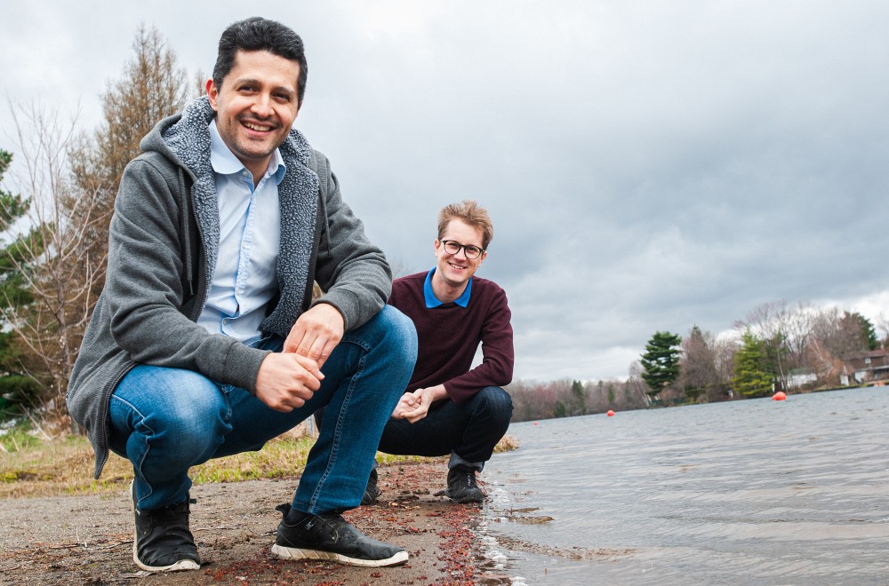 Le professeur Pedro Segura et Emmanuel Eysseric