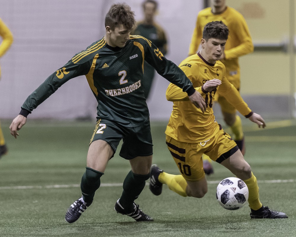 Le Vert & Or a dispos&eacute; des Stingers par blanchissage dimanche apr&egrave;s-midi au Centre multisports Roland-Dussault.