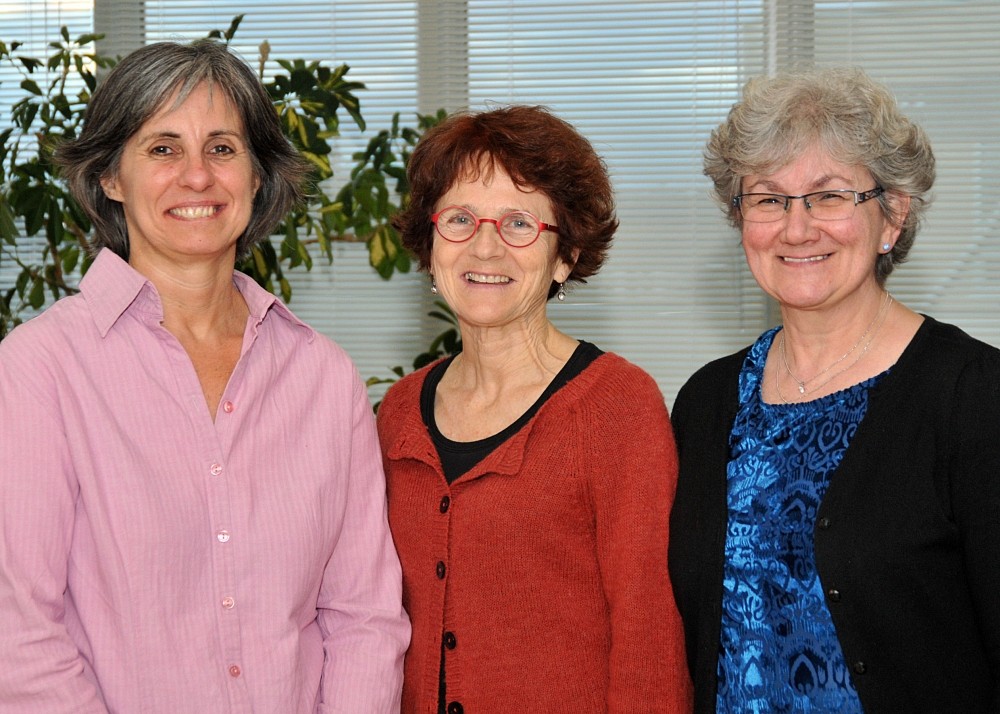 Les professeures Chantal Dor&eacute;, Line Saintonge et Frances Gallagher