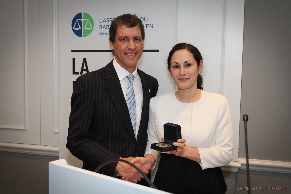 Louis Marquis en compagnie de Me Audrey Boctor, pr&eacute;sidente de l&rsquo;ABC-Qu&eacute;bec.