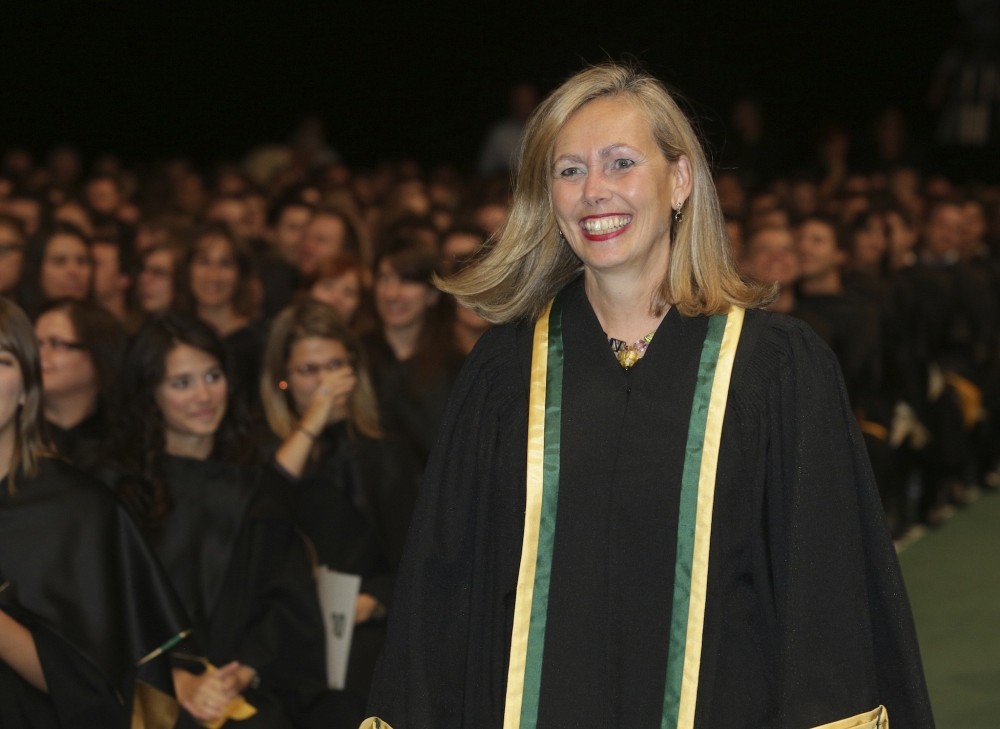 Mme Monique Leroux, pr&eacute;sidente et chef de la direction du mouvement des Caisses Desjardins. 