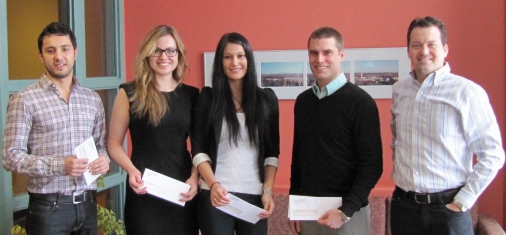 De gauche &agrave; droite: Saddek Salim Ammara, Jessica Hamel, Jessika Lapointe, Dominic Gosselin et Patrick Rainville.