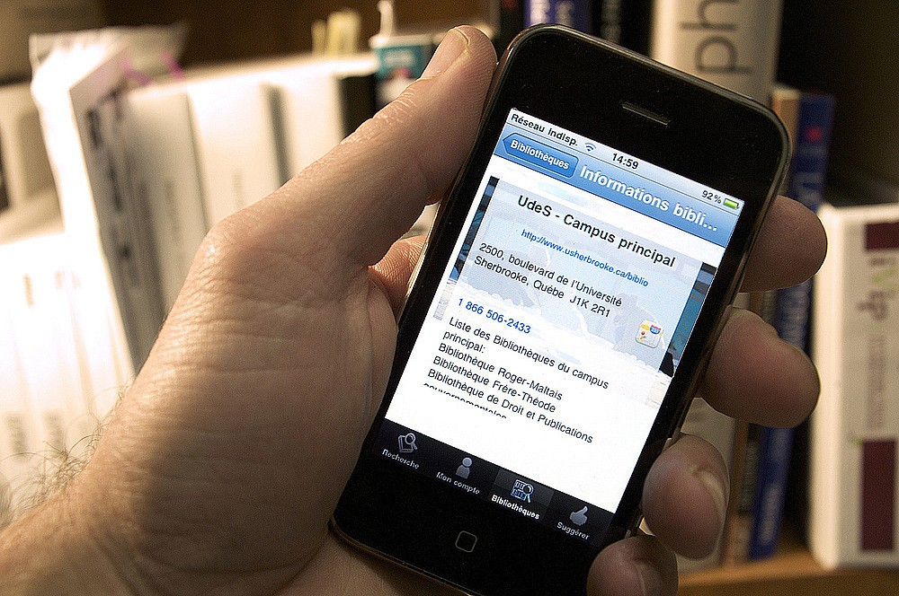 Des applications permettent d'acc&eacute;der &agrave; certains services offerts par les biblioth&egrave;ques.