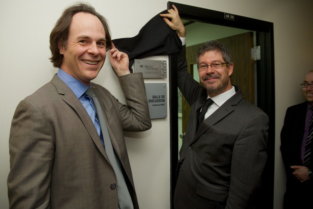 Le doyen S&eacute;bastien Lebel-Grenier en compagnie de Me St&eacute;phane Reynolds.