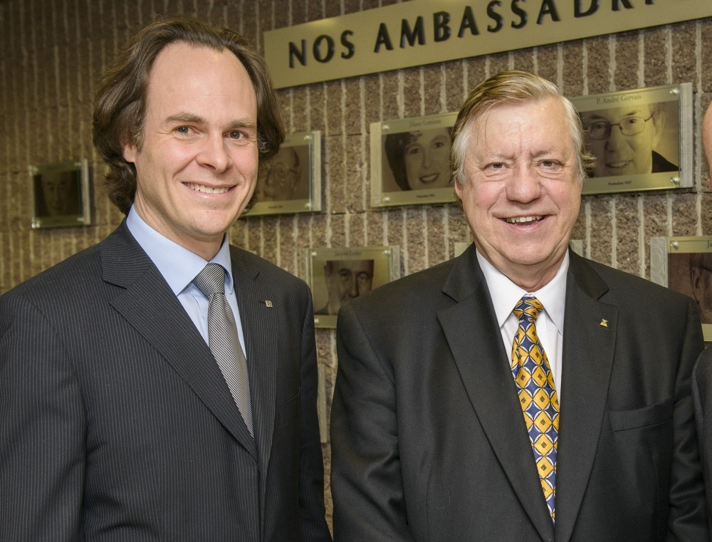 Le doyen S&eacute;bastien Lebel-Grenier en compagnie de Louis-Paul Allard.