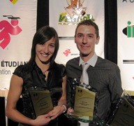 Marie-Ève Dugaset Alex Genest ontfait honneur à lafamille du Vert & Or.