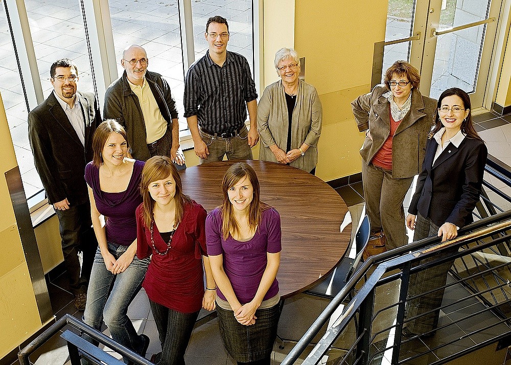 En haut&nbsp;: Daniel Chamberland-Tremblay, G&eacute;rard Denoual, Simon Bolduc, Nicole St-Martin, Sylvie Courtine et Jacqueline Dahan. En bas&nbsp;: Cathy Vanier-Cloutier, Marie Champagne et Ruth Laframboise.