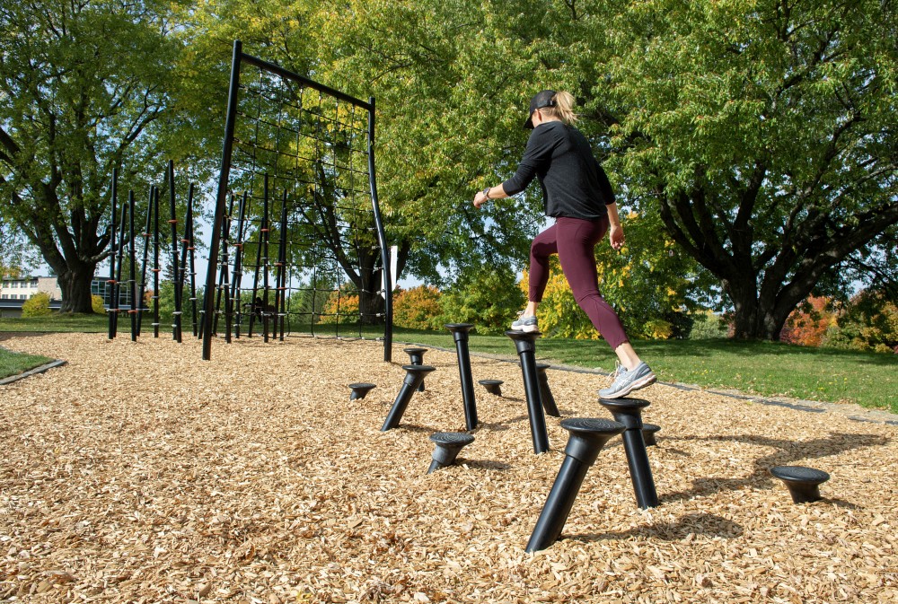 L'un des espaces ext&eacute;rieurs sur le Campus principal&nbsp;pour s'entra&icirc;ner et s'amuser!
