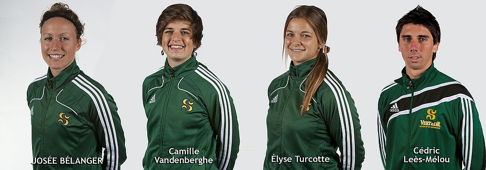 Jos&eacute;e B&eacute;langer, Camille Vandenberghe, &Eacute;lyse Turcotte et C&eacute;dric Le&egrave;s-M&eacute;lou ont &eacute;t&eacute; s&eacute;lectionn&eacute;s au sein des &eacute;quipes d'&eacute;toiles universitaires qu&eacute;b&eacute;coises.