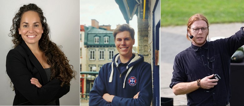 De gauche &agrave; droite : Marie-Claude Beaudry, Antoine Deschamps et Antoine Gauthier-Tr&eacute;panier