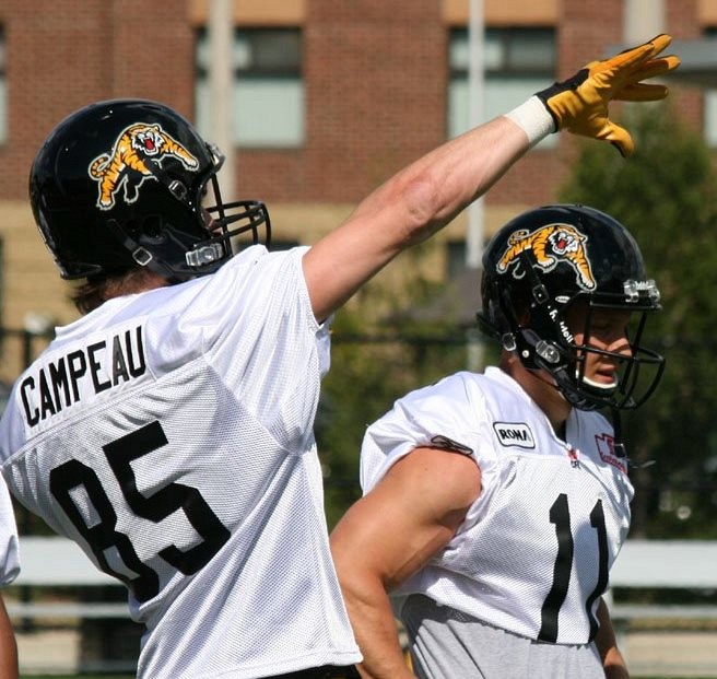 Simon Charbonneau Campeau et Samuel Gigu&egrave;re &agrave; l'&eacute;poque o&ugrave; ils &eacute;taient co&eacute;quipiers &agrave; Hamilton...