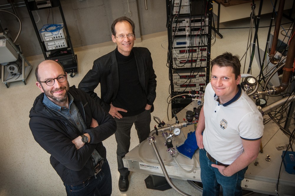Physicists Nicolas Doiron-Leyraud, Louis Taillefer and Sven Badoux