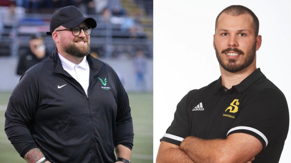 Jeremy Parent et Charles Brousseau se joignent officielle &agrave; l'&eacute;quipe d'entra&icirc;neurs du Vert & Or en football lors de la prochaine saison.Photos fournies