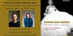 Lancement du livre <em>Reines des ondes, reines des cœurs. L’élection de Miss Radio-Télévision au Québec, 1939-1972 </em>d'Adrien Rannaud à Montréal