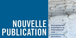 La Pre Marina Sharpe publie un ouvrage sur l’assistance humanitaire en droit international