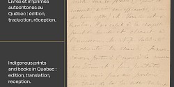 Livres et imprimés autochtones au Québec: édition, traduction, réception