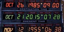 Marty McFly et Doc Emmett Brown reviennent vers le futur