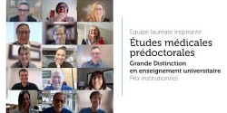 Grande distinction en enseignement universitaire pour l'équipe des Études médicales prédoctorales