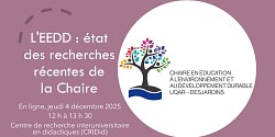 Quand la recherche en éducation parle environnement et développement durable !