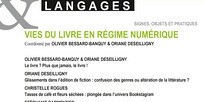 Numéro « Vies du livre en régime numérique » de la revue <em>Communication & Langages</em>