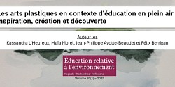 Sortir des murs pour créer : l’art au service de l'écocitoyenneté