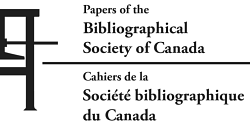 Comptes rendus pour le volume 63 des <em>Cahiers de la Société bibliographique du Canada</em>