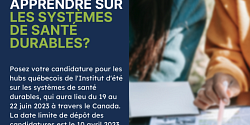 Institut d'été sur les systèmes de santé durables, 19‑22 juin 2023