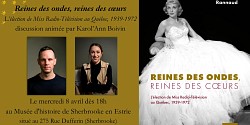 Lancement du livre <em>Reines des ondes, reines des cœurs. L’élection de Miss Radio-Télévision au Québec, 1939-1972 </em>d'Adrien Rannaud à Sherbrooke