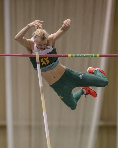Le sp&eacute;cialiste du saut &agrave; la perche du Vert& Or, Maxime L&eacute;veill&eacute;.