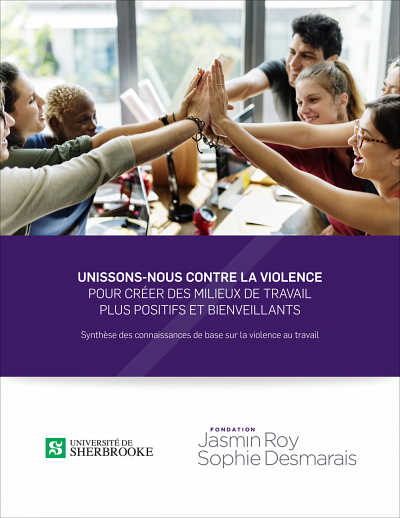 Un des outils produits par l'&eacute;quipe d'&eacute;tudiantes et d'&eacute;tudiants en psychologie organisationnelle en collaboration avec la Fondation Jasmin Roy Sophie Desmarais.