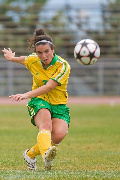 La milieu de terrain Andréanne Gagné a doublé l'avantage des siennes sur un tir de pénalité.