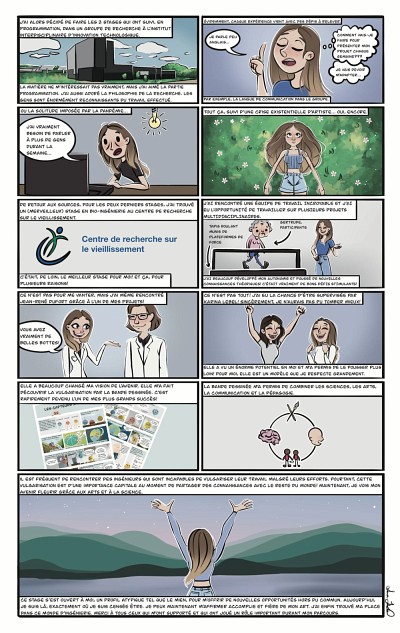 La bande dessin&eacute;e est un m&eacute;dium cr&eacute;atif auquel Sara a recours pour notamment vulgariser la science. (2 de 2)