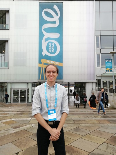 Alexis Legault, lors de sa participation au Sommet One Young World, &agrave; Belfast, en octobre.