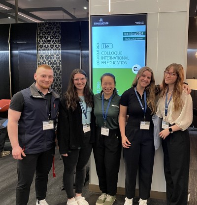 De gauche &agrave; droite: William Lemieux, Camille Gilbert, Vicky Lachance, Maἲa Savard et L&eacute;a Berardinucci.