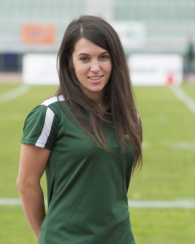 L'entra&icirc;neur du Vert & Or en cheerleading Pana Giannakouros.