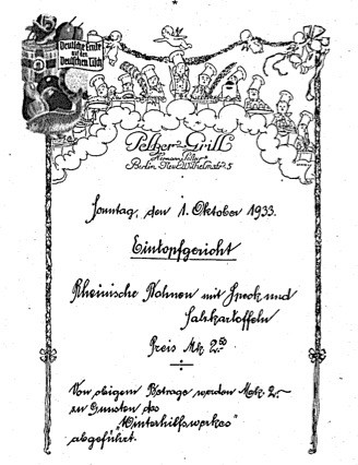 Sur ce menu figure &laquo;&nbsp;l&rsquo;eintopf&nbsp;&raquo;, un rago&ucirc;t typiquement allemand dans lequel on m&eacute;lange les restes de nourriture.