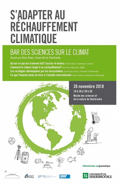 Le Bar des sciences sur le climat aura lieu le 26 novembre prochain et abordera le r&eacute;chauffement et les changements climatiques sous tous ses angles.