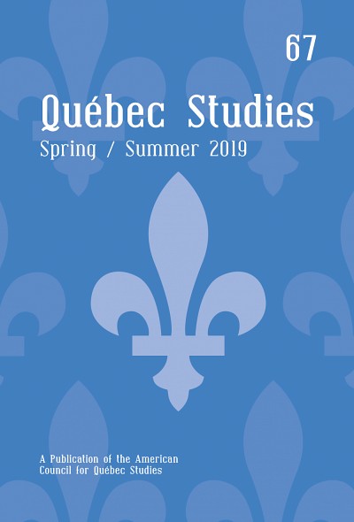 &laquo;&nbsp;Nouvelles perspectives sur Louis Dantin et les &Eacute;tats-Unis&nbsp;&raquo;, sous la direction de Pierre H&eacute;bert, Quebec Studies, volume 67, 2019, 197&nbsp;p.