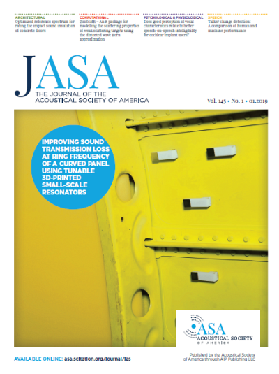 L'article scientifique vulgaris&eacute; par Olivier a fait la couverture du Journal of the Acoustical Society of America.