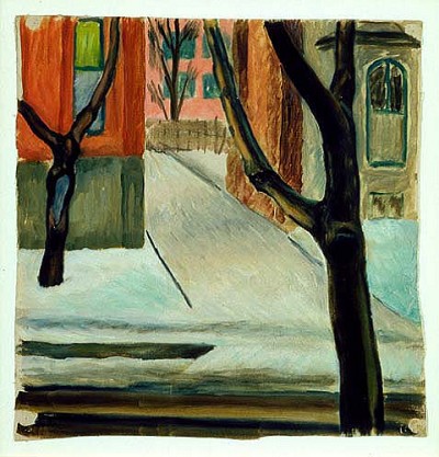 Hector de Saint-Denys Garneau. Huile sur toile d&eacute;coup&eacute;e. Collection Mus&eacute;e d'art de Joliette (don de Yves La Roque de Roquebrune).