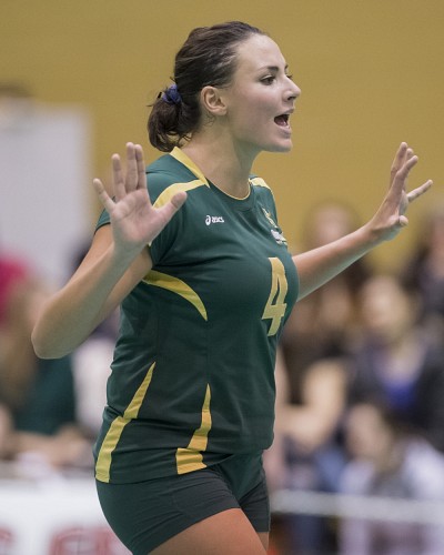 Roxane Hasseni y est all&eacute;e d&rsquo;une impressionnante performance de 20&nbsp;attaques marquantes, 3&nbsp;blocs en solo et 3&nbsp;blocs assist&eacute;s, 1&nbsp;as au service et 2&nbsp;r&eacute;cup&eacute;rations en d&eacute;fensive pour 24,5&nbsp;points dans la victoire de 3 &agrave;&nbsp;2 du Vert&nbsp;&&nbsp;Or sur le Rouge et Or, vendredi soir.