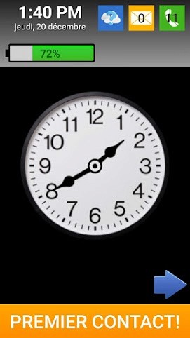 Visuel d'un &eacute;cran PhoneAge, un t&eacute;l&eacute;phone plus facilement accessible.