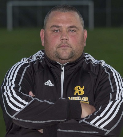 L'entra&icirc;neur-chef de l'&eacute;quipe masculine de soccer Vert & Or, David Guicherd.