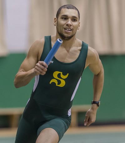 Brandon Smith-Drouin en pleine action au relais.