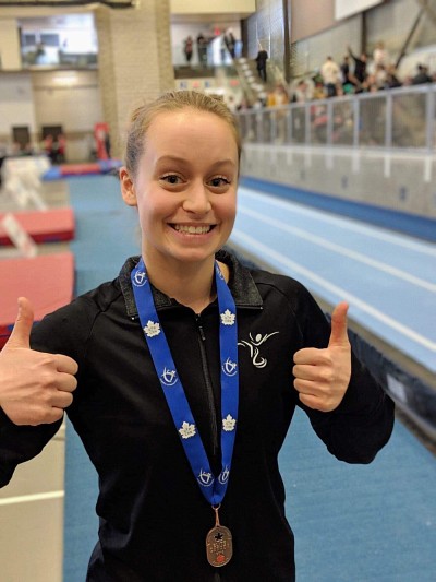 Mathilde Chagnon, sportive de haut niveau, &agrave; l'occasion d'une comp&eacute;tition.