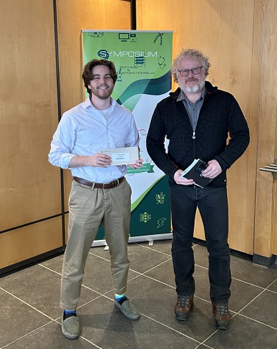 R&eacute;cipiendaire Fr&eacute;d&eacute;rick Comtois, accompagn&eacute; de Pr Brendan Bell membre de notre jury