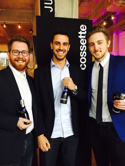 Charles-Andr&eacute; Marleau, J&eacute;r&eacute;mi DeBlois et Marc-Andr&eacute; Lafrance, gagnants du concours Grandi(ose) 2017.